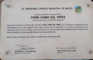 Reconocimiento John Jairo Gil Concejo